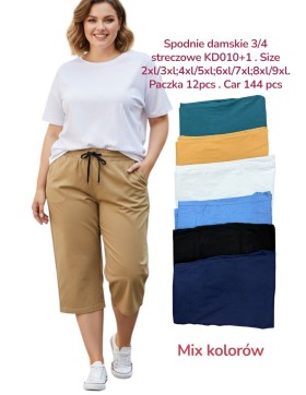 Spodnie Damskie Rybaczki Streczowe KD010+1