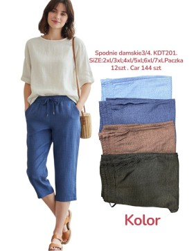 Spodnie Damskie Rybaczki Streczowe KDT201