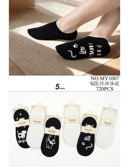 Skarpetki Stopki Damskie Bawełniane Antypoślizgowe 35-42 MY1007