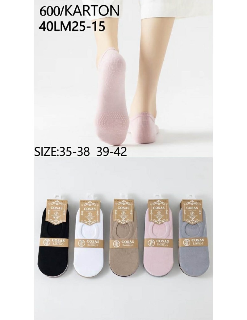 Skarpetki Stopki Damskie Bambusowe Antypoślizgowe 35-42 40Lm25-15