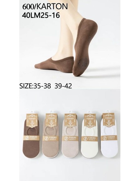Skarpetki Stopki Damskie Bambusowe Antypoślizgowe 35-42 40LM25-16