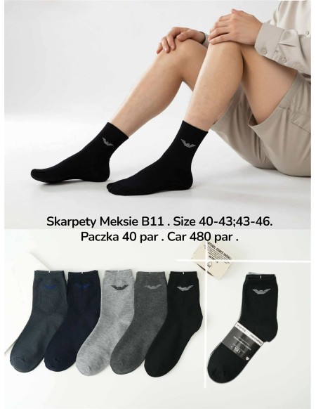 Skarpety Męskie Zwykły Garniturowe B11