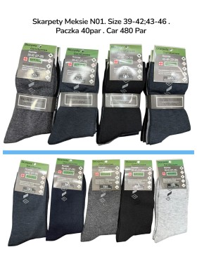 Skarpety Męskie Garnitury Natural kolorowe N01