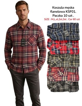 Koszula Męska Flanelowa KSF01
