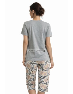 Piżama damska bawełniana 3/4 z nadrukiem L-3XL