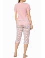 Piżama damska bawełniana 3/4 z nadrukiem M-2XL  No.2337