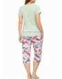 Piżama damska bawełniana 3/4 z nadrukiem M-2XL  No.7725