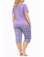 Piżama damska bawełniana 3/4 z nadrukiem DUŻY Rozmiar L-4XL  No.16753
