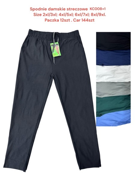 Spodnie Damskie Streczowe plus size 2XL-9XL N0: KC008+1