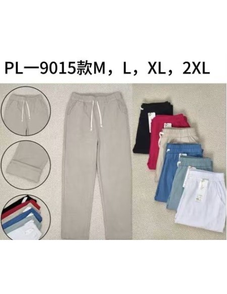 Spodnie letnie damskie  w pasie 7/8 N0:PL-9015