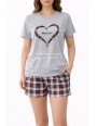 Komplet Piżama damska krótka z bawełny  Rozmiar L-3XL