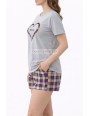 Komplet Piżama damska krótka z bawełny  Rozmiar L-3XL