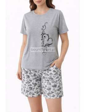 Komplet Piżama damska krótka z bawełny  Rozmiar L-3XL Lucky
