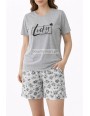 Komplet Piżama damska krótka z bawełny  Rozmiar L-3XL Lucky