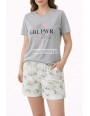 Komplet Piżama damska krótka z bawełny  Rozmiar L-3XL floral