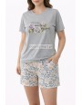 Komplet Piżama damska krótka z bawełny  Rozmiar L-3XL floral