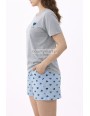 Komplet Piżama damska krótka z bawełny  Rozmiar L-3XL blue
