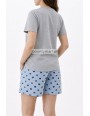Komplet Piżama damska krótka z bawełny  Rozmiar L-3XL blue