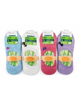 Skarpetki Damskie Balerinki Bambusowe z silikonem   no: V2017-1