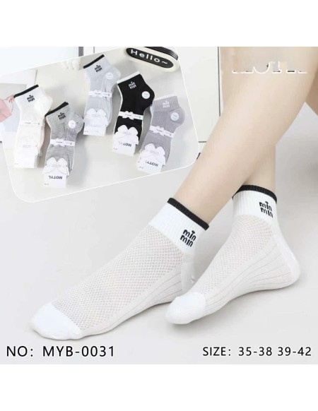 Stopki Damskie Bawełniane z siateczką Rozmiar 35-42 MYB-31