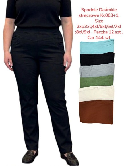 Spodnie Damskie Streczowe plus size 2XL-9XL KC003+1