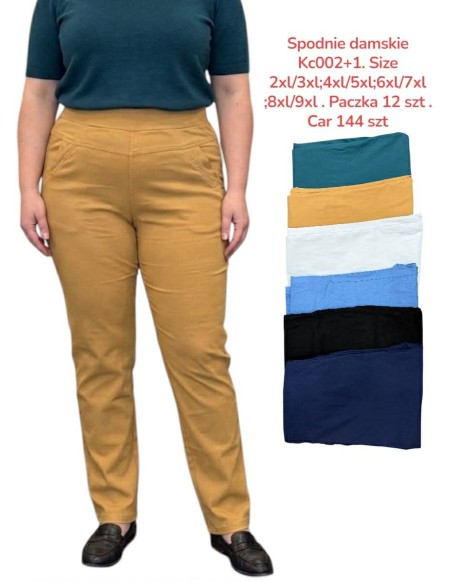 Spodnie Damskie Streczowe plus size 2XL-9XL KC002+1